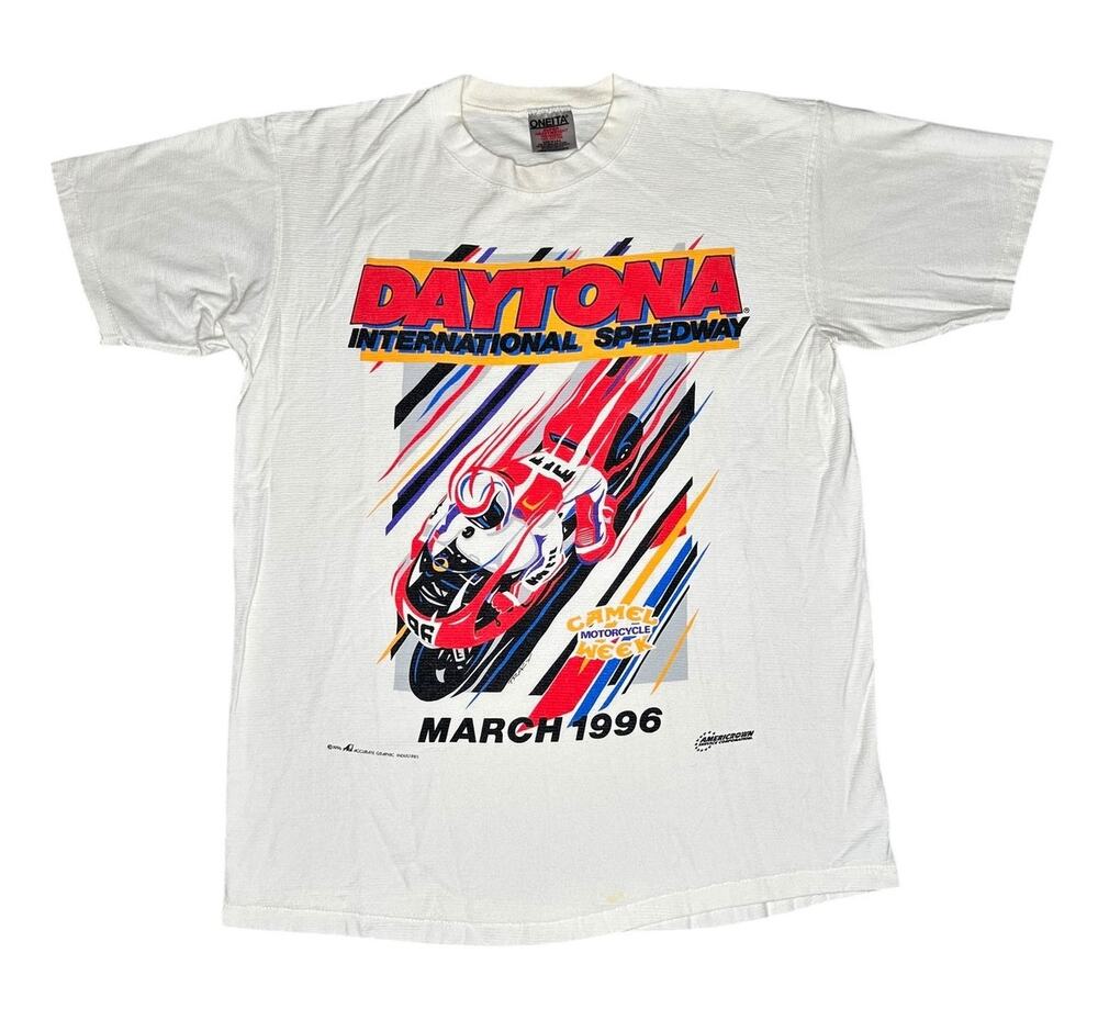 Vintage 90s Daytona Speedway Camel Motorcycle Week T-Shirt